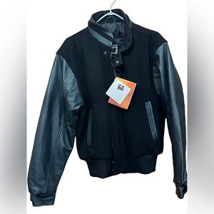 Genuine Canada Sportswear Varsity Jacket, Leather sleeves & Wool Body, Men’s XS